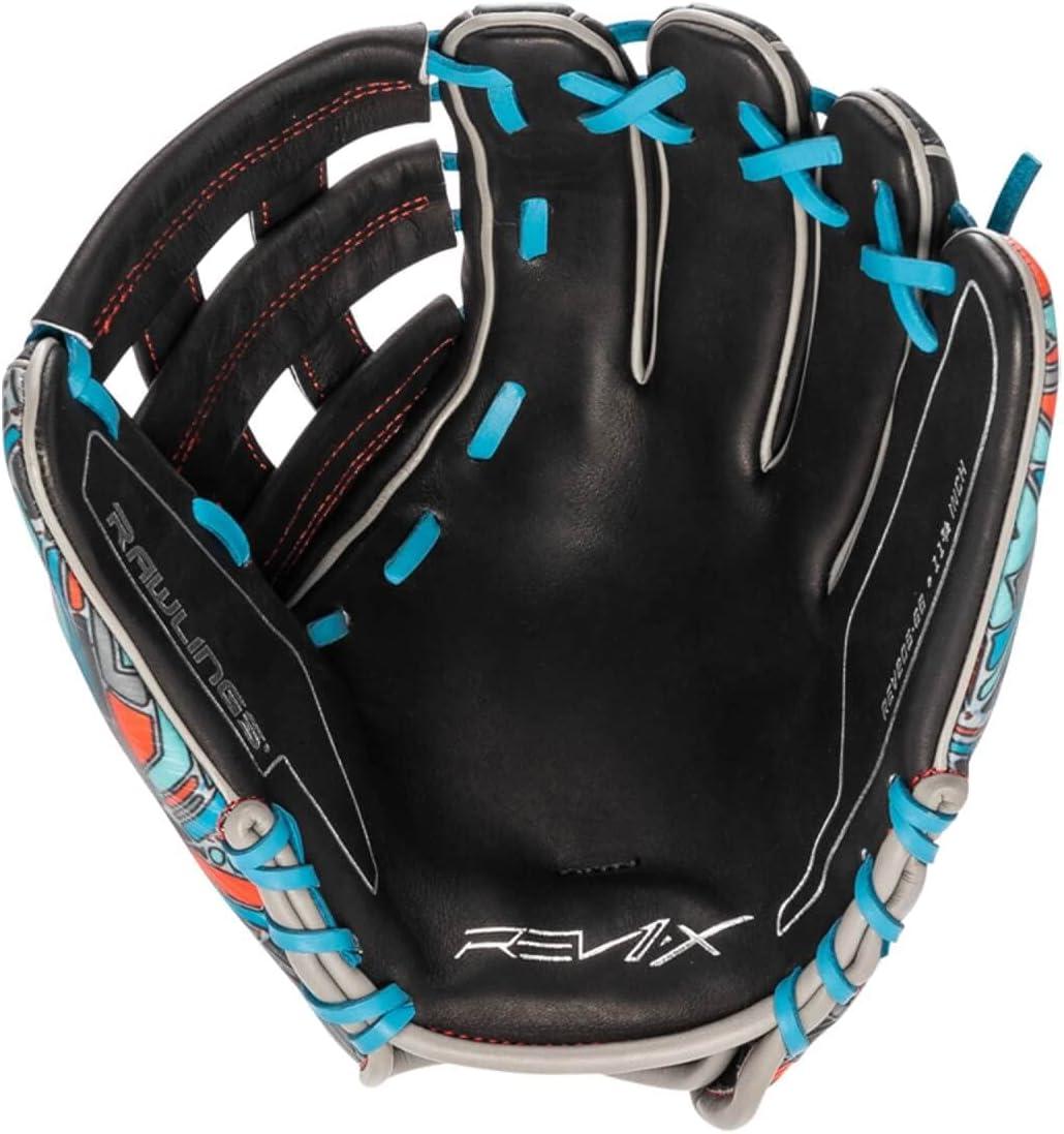 image:imageRawlings REV1X Baseball Glove Sizes 115 1275 Multiple StylesBlack Carolina Blue Red Pro H Web