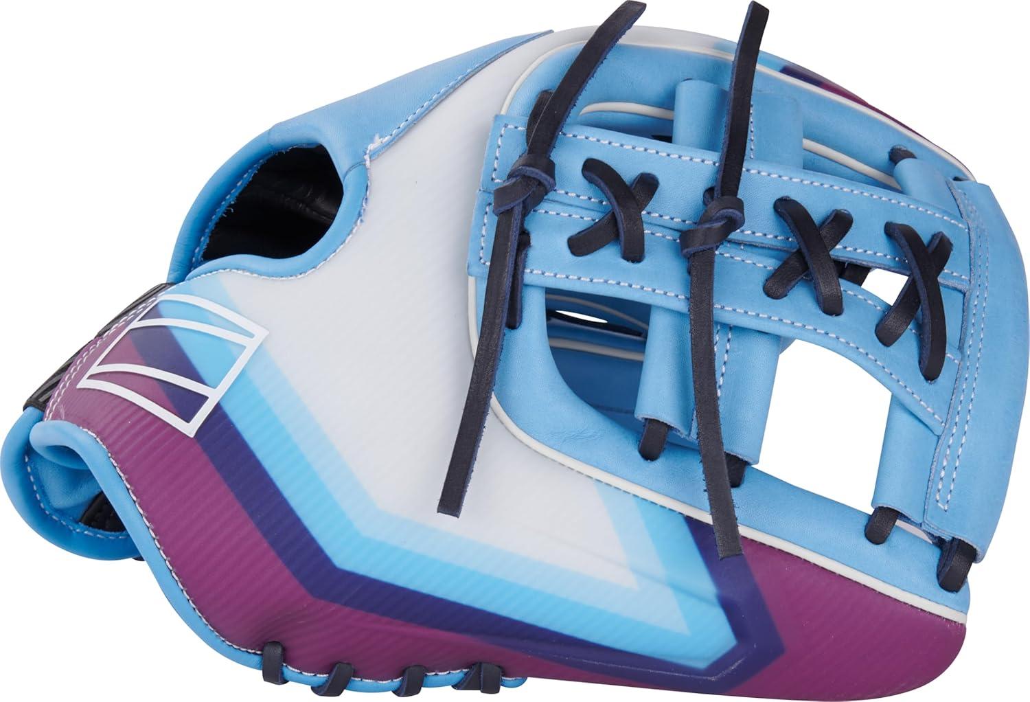image:imageRawlings REV1X Baseball Glove Sizes 115 1275 Multiple StylesColumbia Blue Navy Split Single Post Web