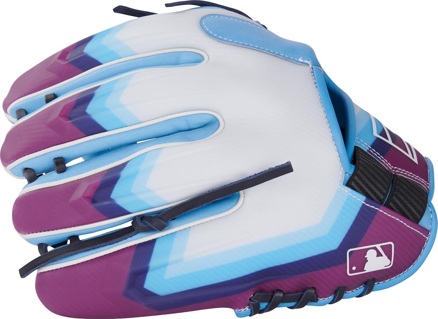 image:imageRawlings REV1X Baseball Glove Sizes 115 1275 Multiple StylesColumbia Blue Navy Split Single Post Web