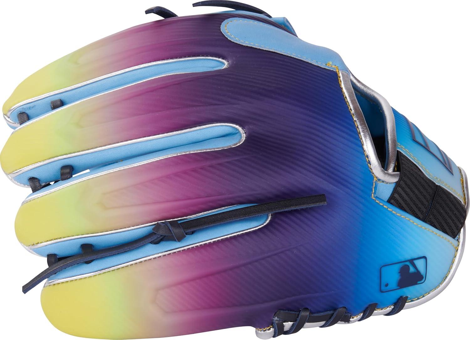 image:imageRawlings REV1X Baseball Glove Sizes 115 1275 Multiple StylesColumbia Blue Purple Yellow Split Single Post Web