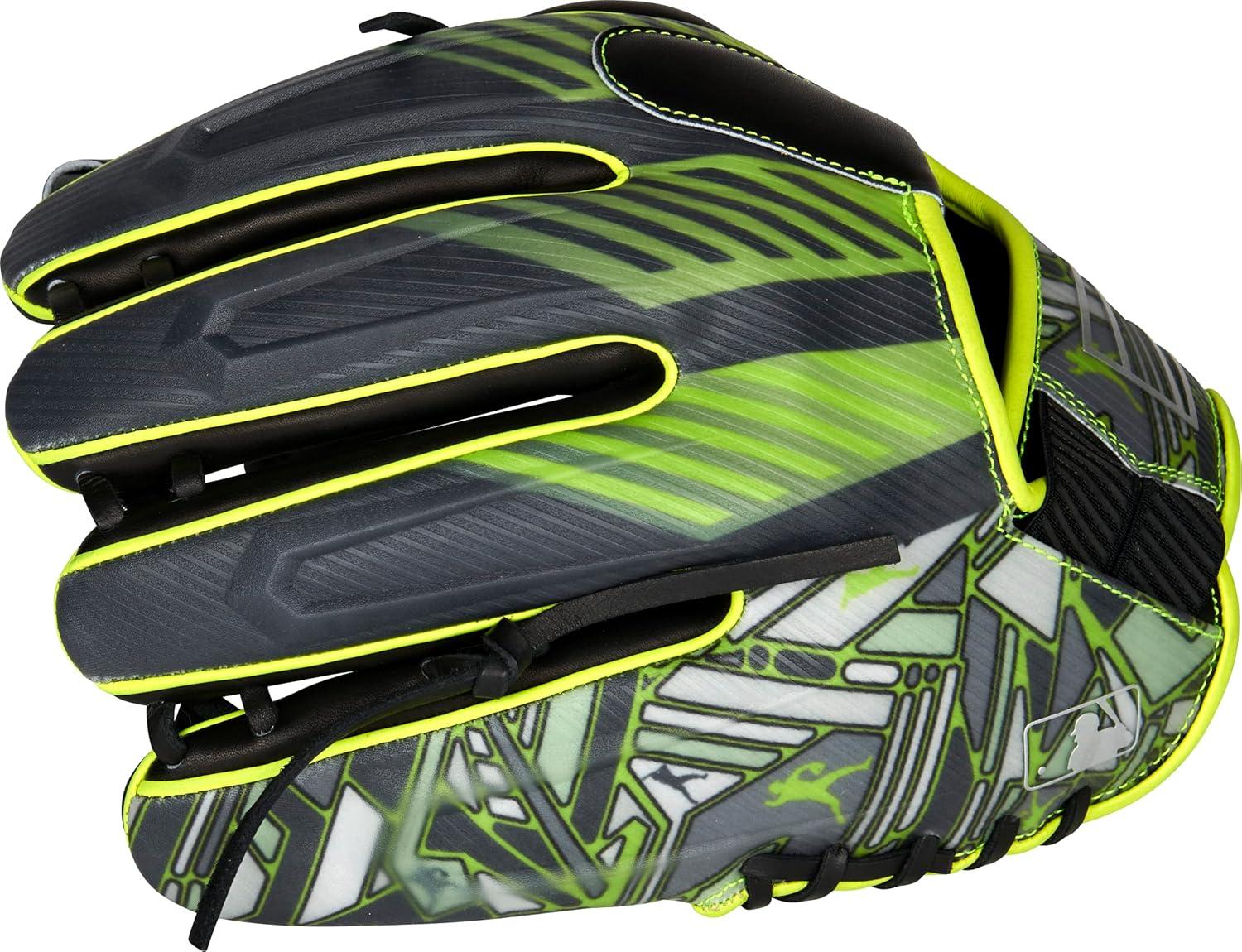 image:imageRawlings REV1X Baseball Glove Sizes 115 1275 Multiple StylesLindor Black Optic Yellow Pro I Web