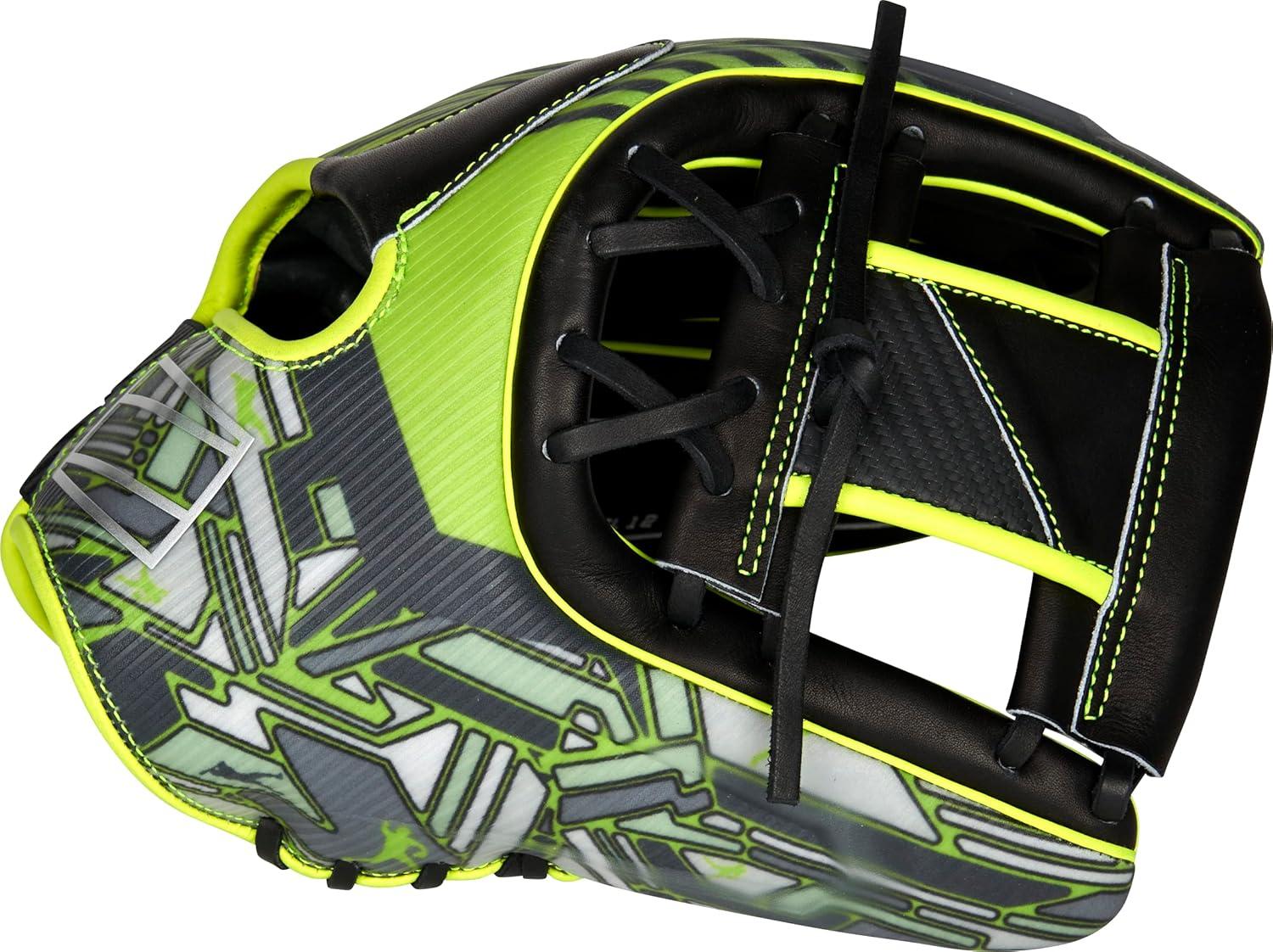 image:imageRawlings REV1X Baseball Glove Sizes 115 1275 Multiple StylesLindor Black Optic Yellow Pro I Web