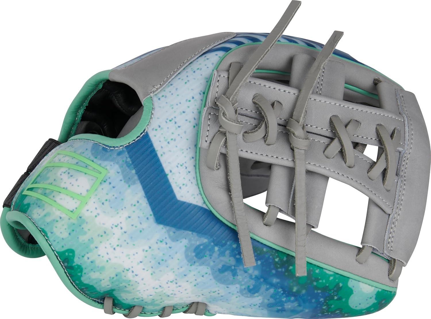image:imageRawlings REV1X Baseball Glove Sizes 115 1275 Multiple StylesLindor Grey Blue Green Split Single Post Web