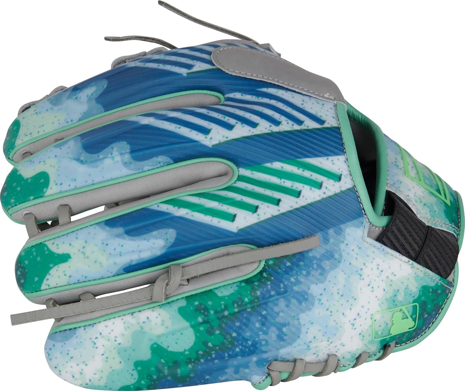 image:imageRawlings REV1X Baseball Glove Sizes 115 1275 Multiple StylesLindor Grey Blue Green Split Single Post Web