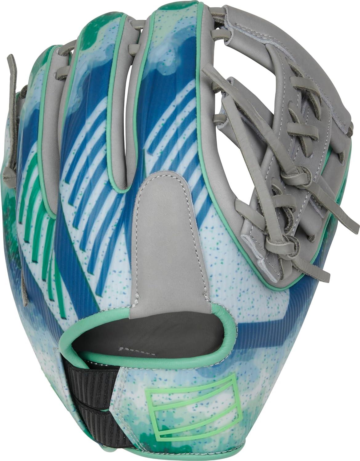image:imageRawlings REV1X Baseball Glove Sizes 115 1275 Multiple StylesLindor Grey Blue Green Split Single Post Web