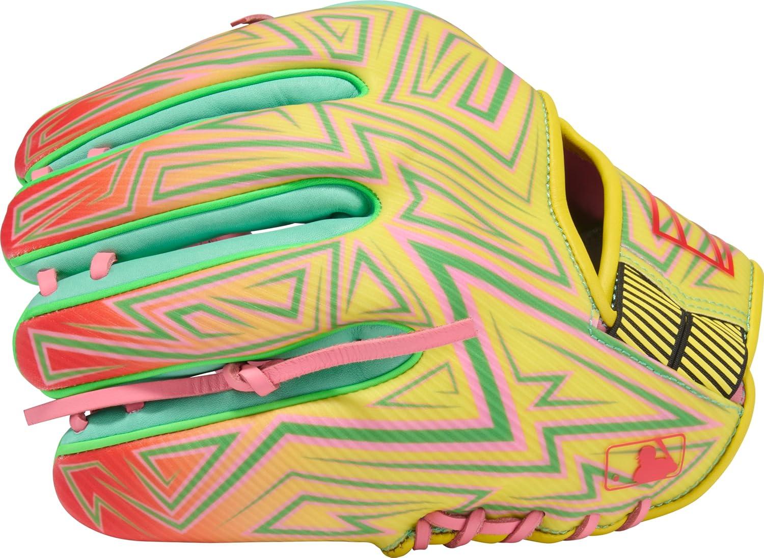 image:imageRawlings REV1X Baseball Glove Sizes 115 1275 Multiple StylesPink Yellow REV1X I Web