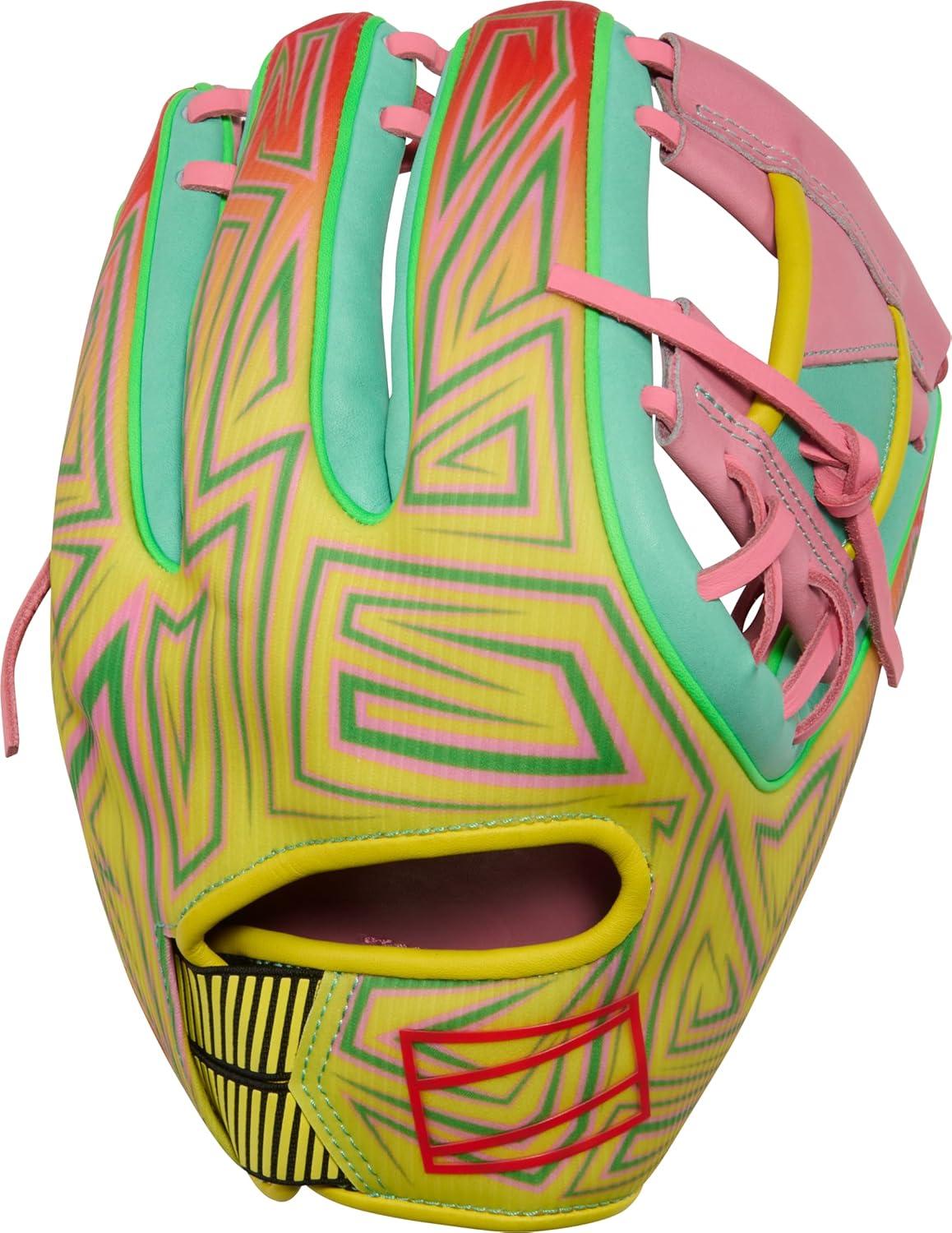image:imageRawlings REV1X Baseball Glove Sizes 115 1275 Multiple StylesPink Yellow REV1X I Web