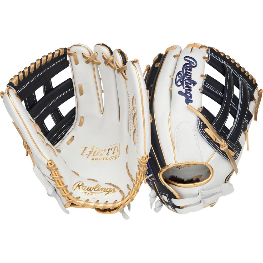 image:imageRawlings Liberty Advanced Color Series Fastpitch Softball Glove Sizes 1175 13 Multiple StylesWhite Navy Gold Pro H Web