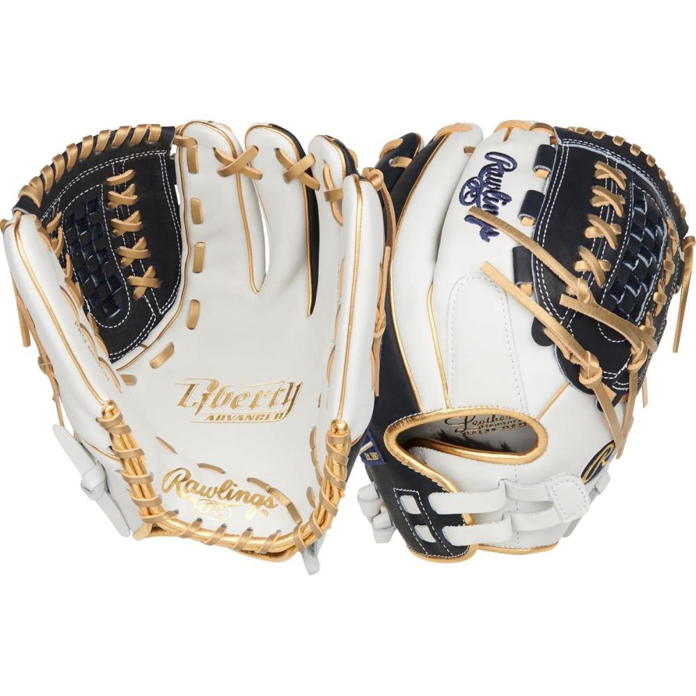 image:imageRawlings  Liberty Advanced Color Series Fastpitch Softball Glove  Sizes 1175  13  Multiple StylesWhite  Navy  Gold  XLaced Basket Web