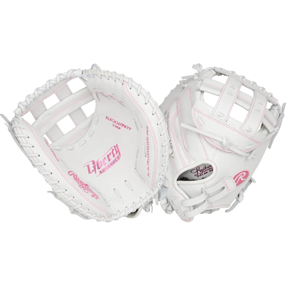 image:imageRawlings Liberty Advanced Color Series Fastpitch Softball Glove Sizes 1175 13 Multiple StylesWhite Pink Modified Pro H Web