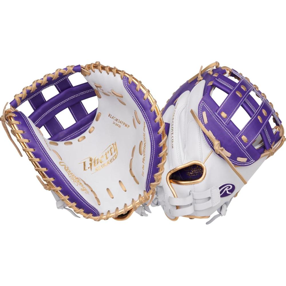 image:imageRawlings Liberty Advanced Color Series Fastpitch Softball Glove Sizes 1175 13 Multiple StylesWhite Purple Gold Modified Pro H Web