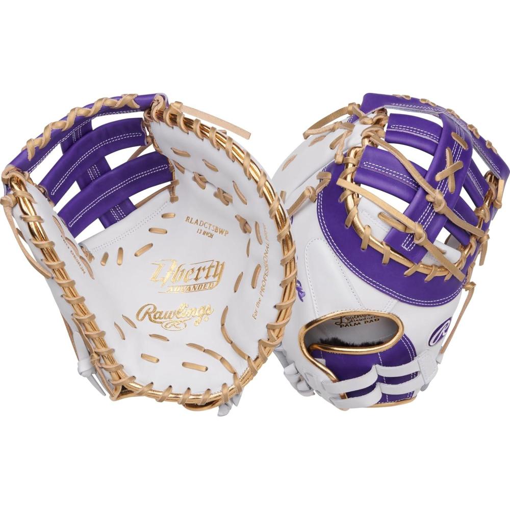 image:imageRawlings Liberty Advanced Color Series Fastpitch Softball Glove Sizes 1175 13 Multiple StylesWhite Purple Gold Single Post DoubleBar Web