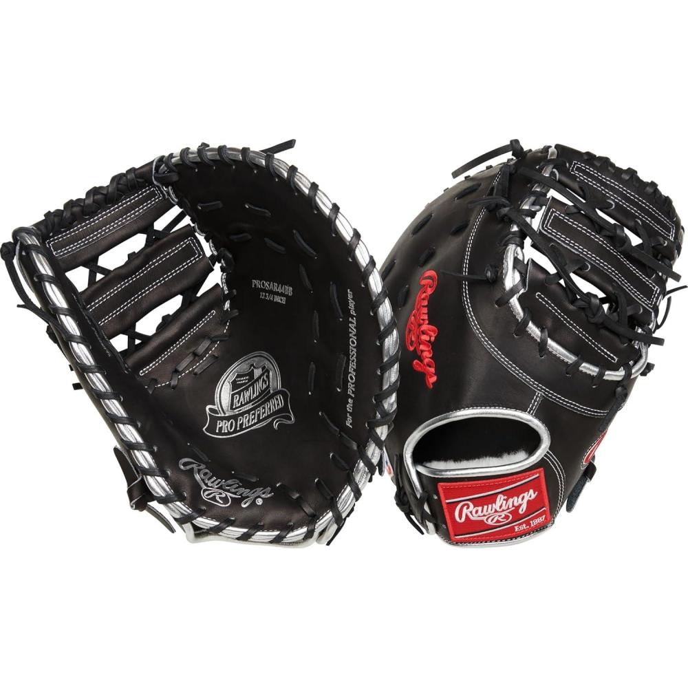image:imageRawlings  PRO Preferred Baseball Glove  Sizes 115  1275  Multiple StylesRizzo  Black  Horizontal Bar Web