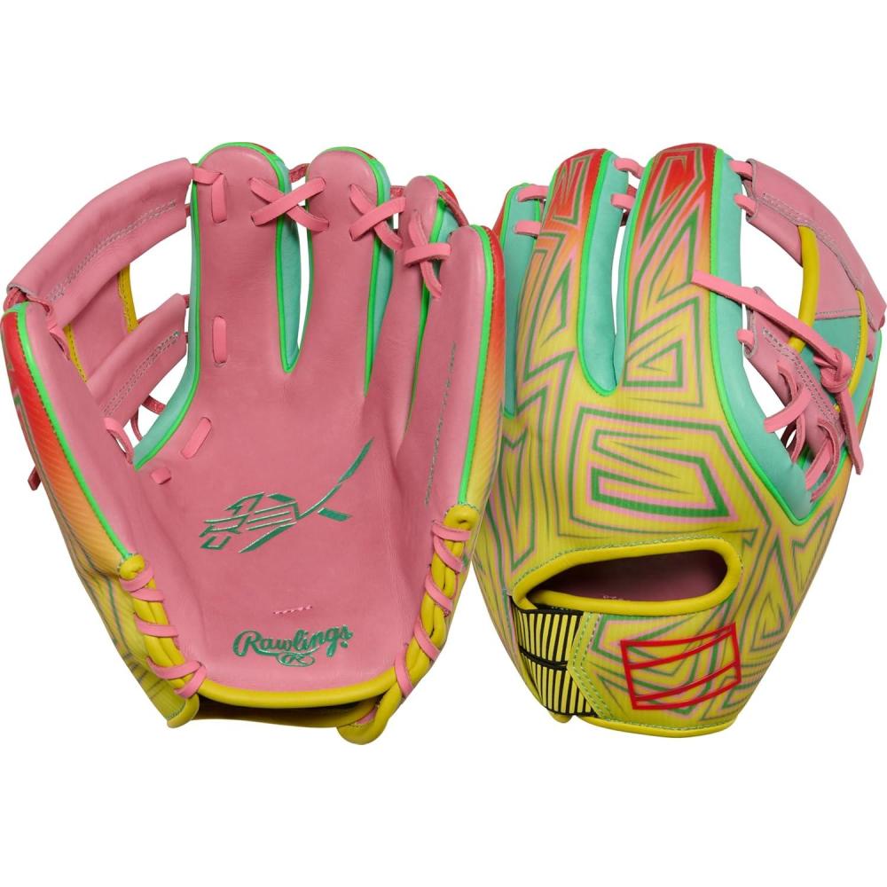 image:imageRawlings  REV1X Baseball Glove  Sizes 115  1275  Multiple StylesPink  Yellow  REV1X I Web