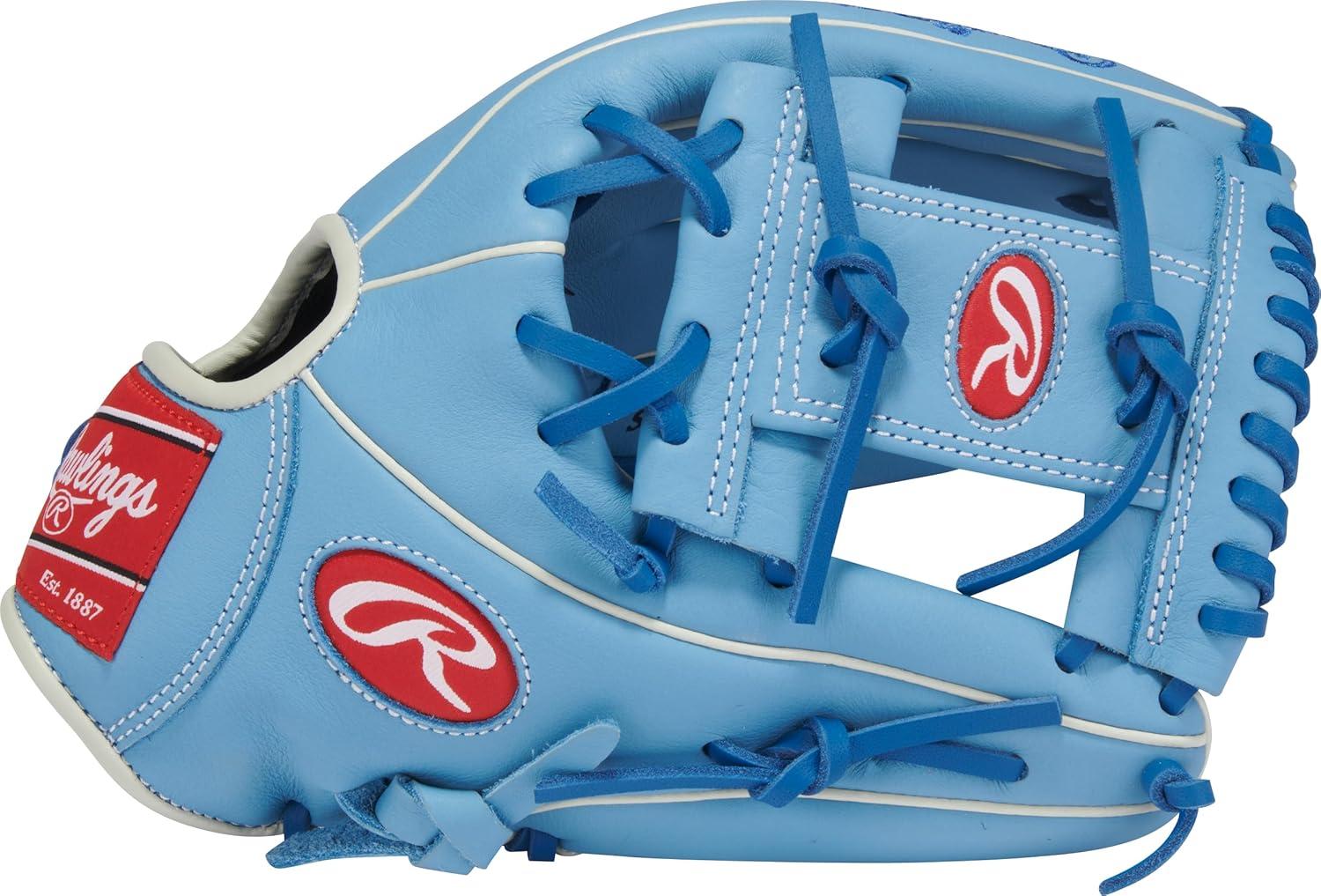 image:imageRawlings Select PRO LITE Youth Baseball Glove Pro Player Models Sizes 105 1225 Multiple StylesBo Bichette Pro I Web Columbia Blue Royal