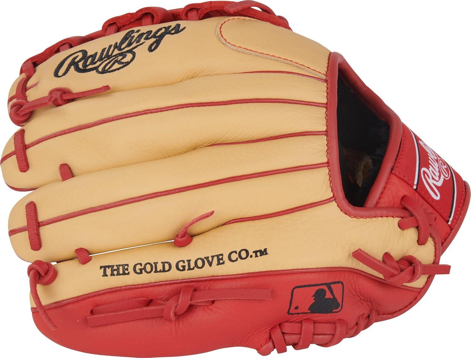 image:imageRawlings Select PRO LITE Youth Baseball Glove Pro Player Models Sizes 105 1225 Multiple StylesCorbin Carrol Pro H Web Camel Scarlet