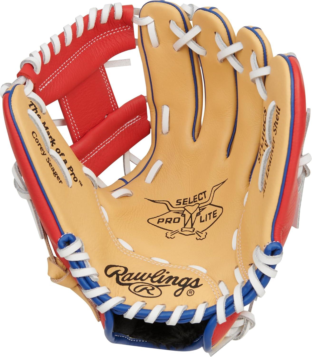 image:imageRawlings Select PRO LITE Youth Baseball Glove Pro Player Models Sizes 105 1225 Multiple StylesCorey Seager Pro I Web Camel