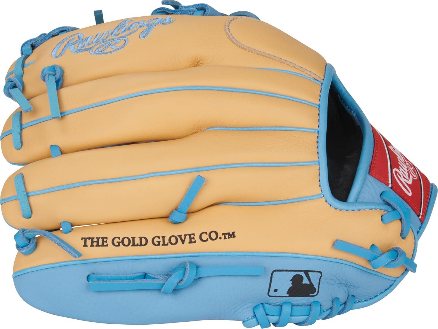 image:imageRawlings Select PRO LITE Youth Baseball Glove Pro Player Models Sizes 105 1225 Multiple StylesFrancisco Lindor Pro I Web Camel Columbia Blue