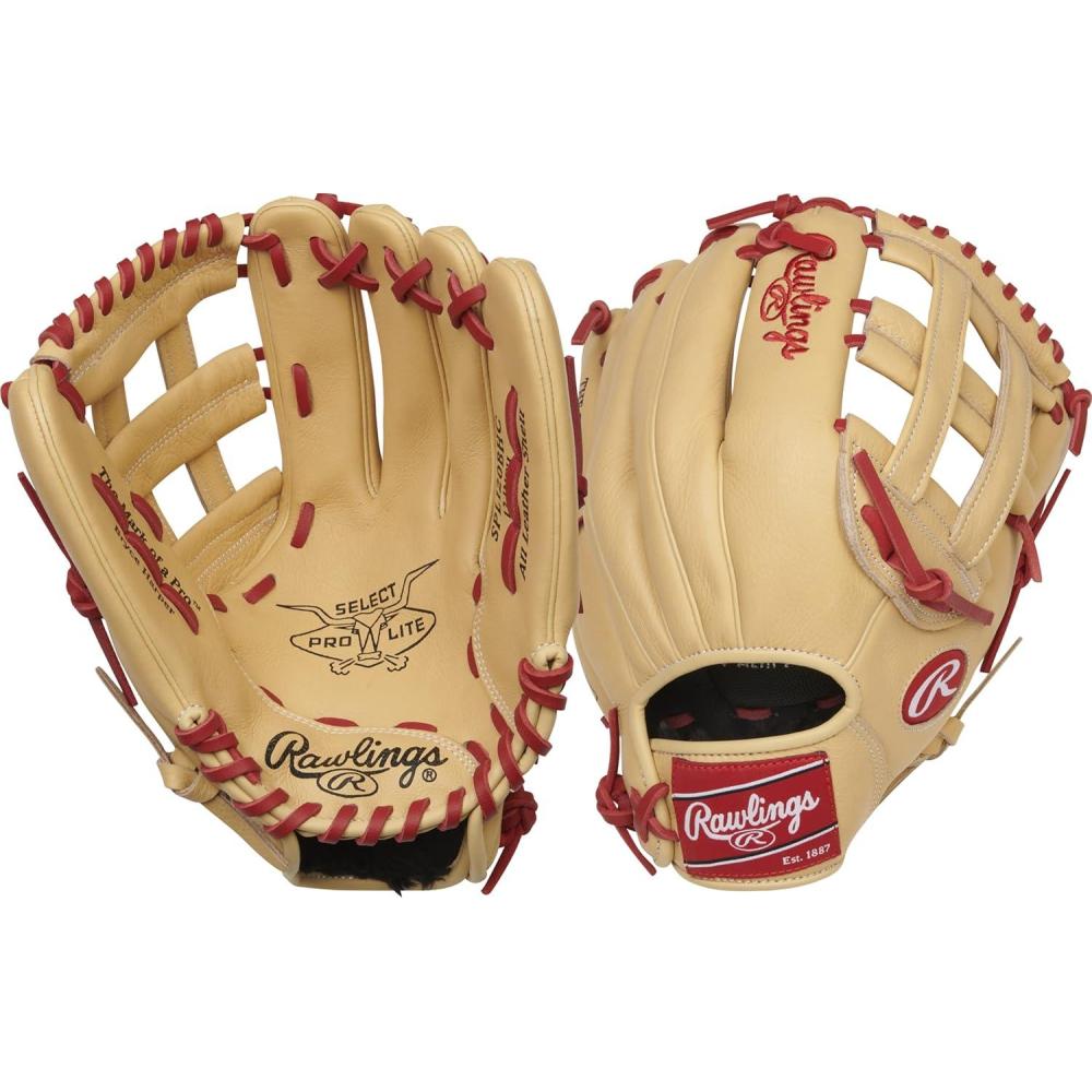 image:imageRawlings Select PRO LITE Youth Baseball Glove Pro Player Models Sizes 105 1225 Multiple StylesBryce Harper Camel Scarlet