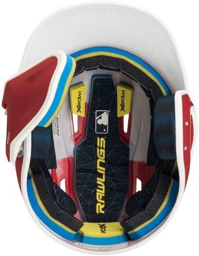 image:imageRawlings MACH Adjust Baseball Batting Helmet Adjustable Face Guard Matte Two Tone JR amp SR Sizes Multiple Colors