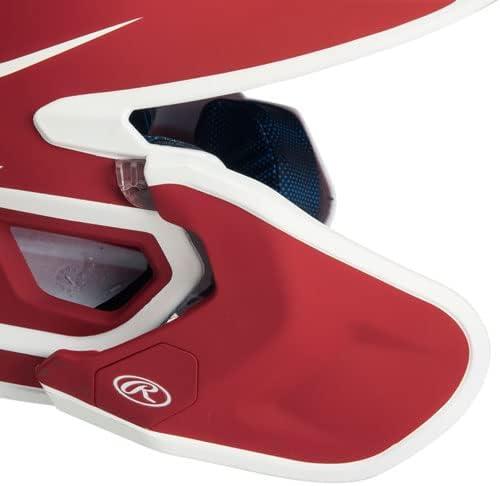 image:imageRawlings MACH Adjust Baseball Batting Helmet Adjustable Face Guard Matte Two Tone JR amp SR Sizes Multiple Colors