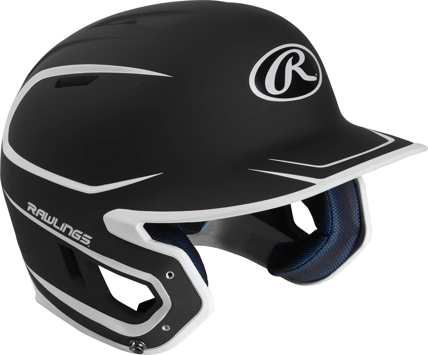 image:imageRawlings MACH Baseball Batting Helmet Matte Two Tone JR amp SR Sizes Multiple ColorsMatte BlackWhite