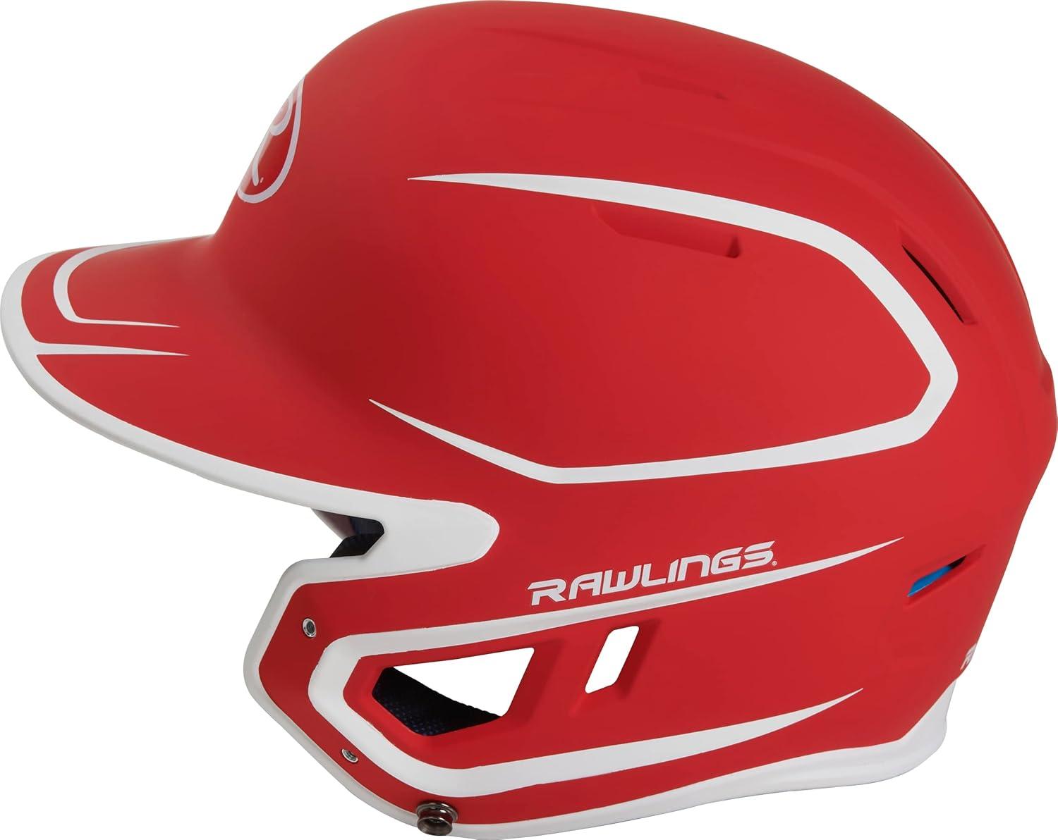 image:imageRawlings MACH Baseball Batting Helmet Matte Two Tone JR amp SR Sizes Multiple ColorsMatte ScarletWhite