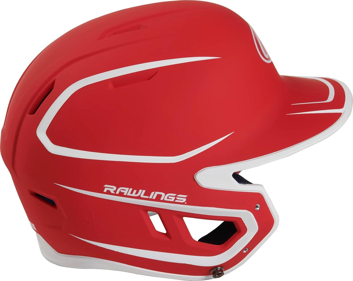 image:imageRawlings MACH Baseball Batting Helmet Matte Two Tone JR amp SR Sizes Multiple ColorsMatte ScarletWhite