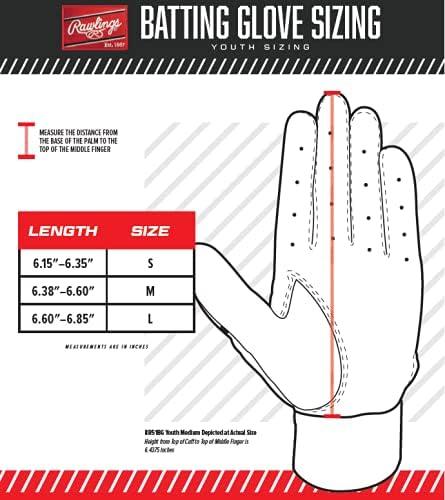 image:imageRawlings 5150 Baseball Batting Gloves Youth Multiple ColorsScarlet