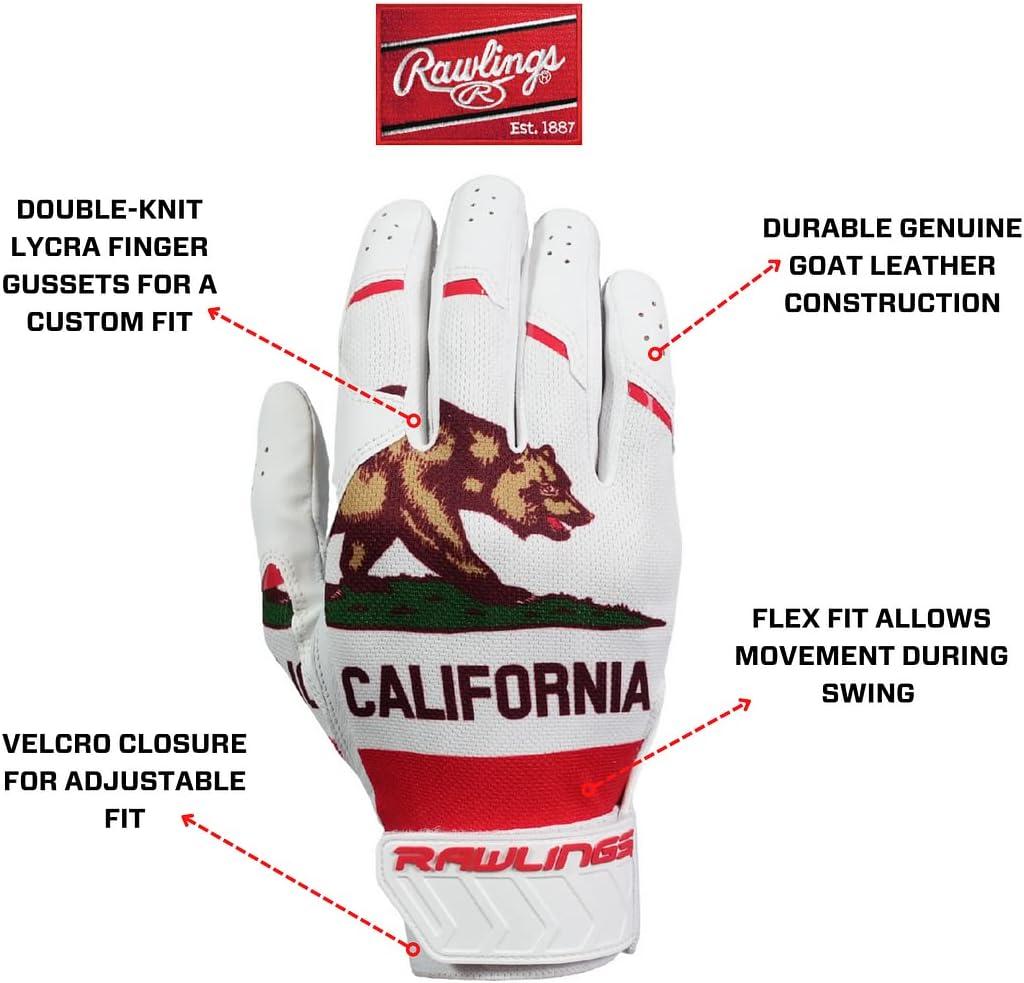 image:imageRawlings 5150 Flag Country Batting Gloves Limited Edition California Youth Small