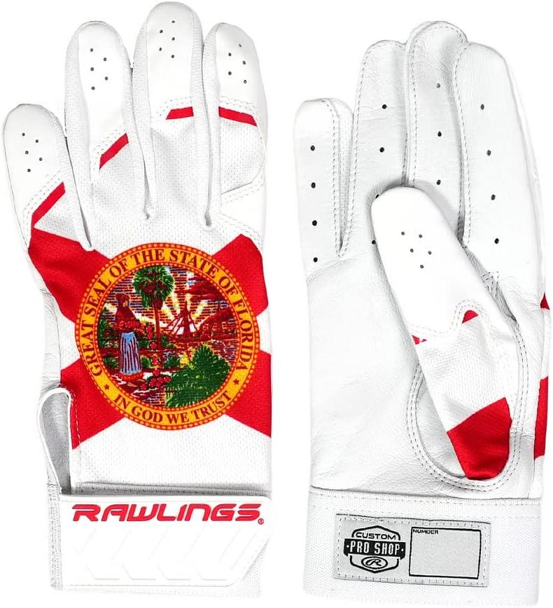 image:imageRawlings 5150 Flag Country Batting Gloves Limited Edition Florida Youth Large